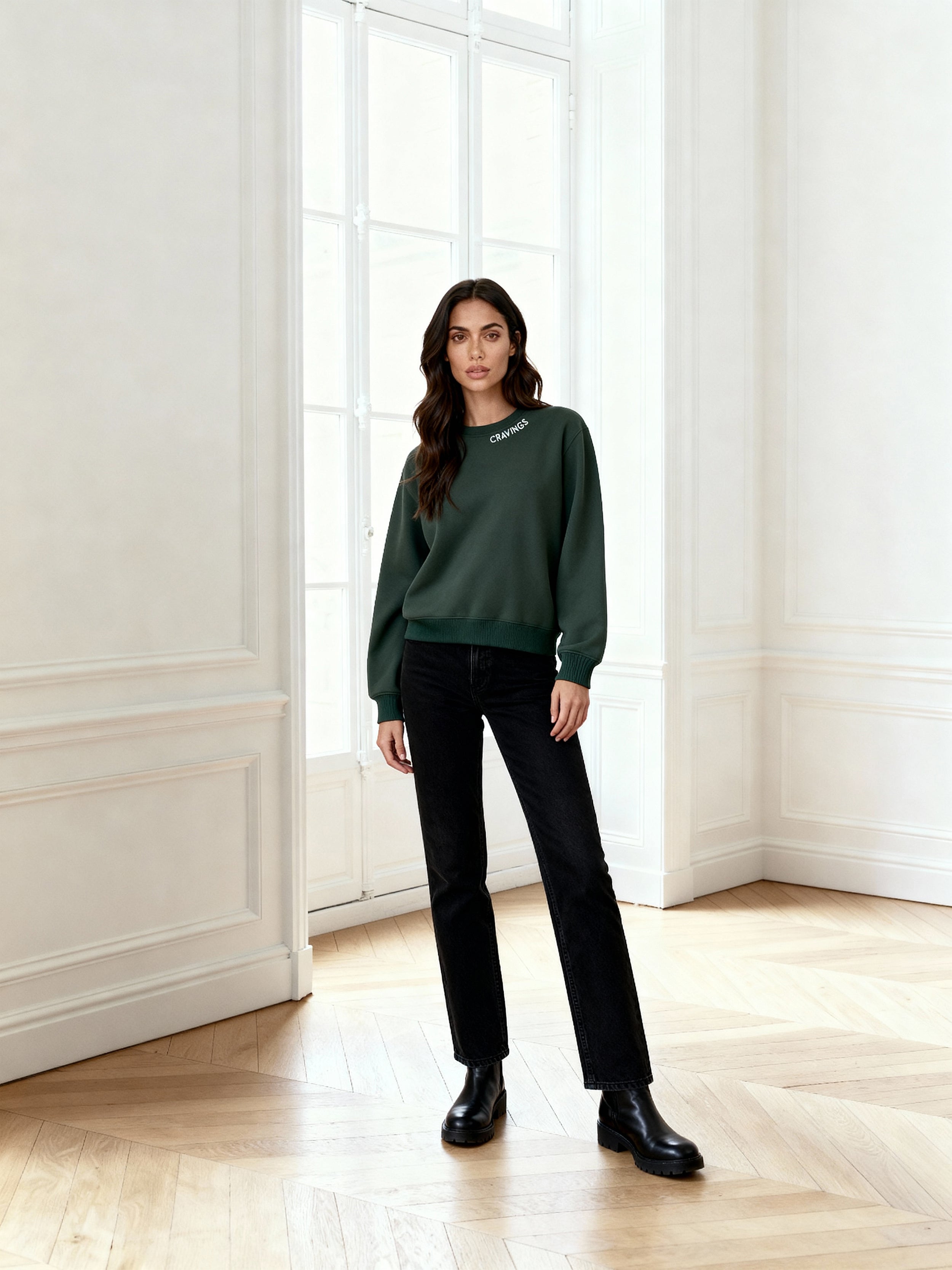 Neck Logo Crew Sweatshirt