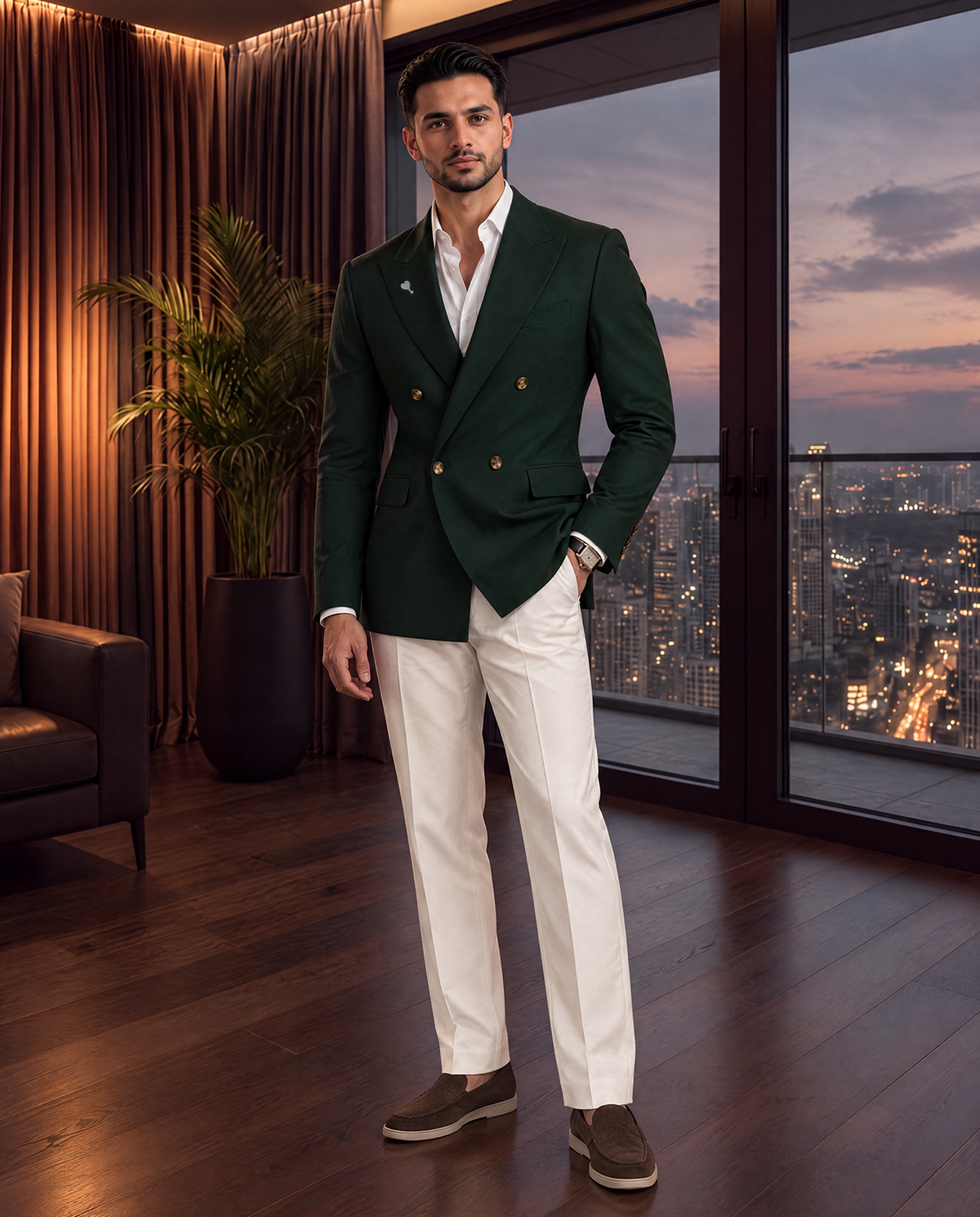 Emerald Merino Wool Blazer