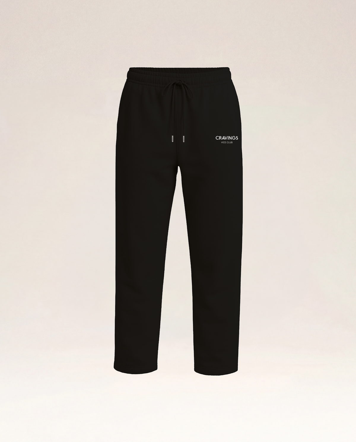 Straight Fit Sweatpants in Black for Women