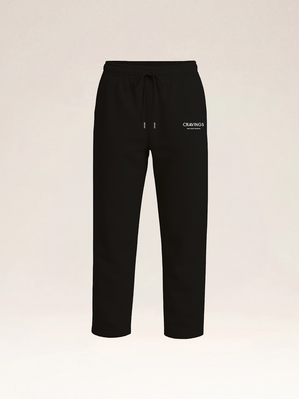 Straight Fit Sweatpants in Black