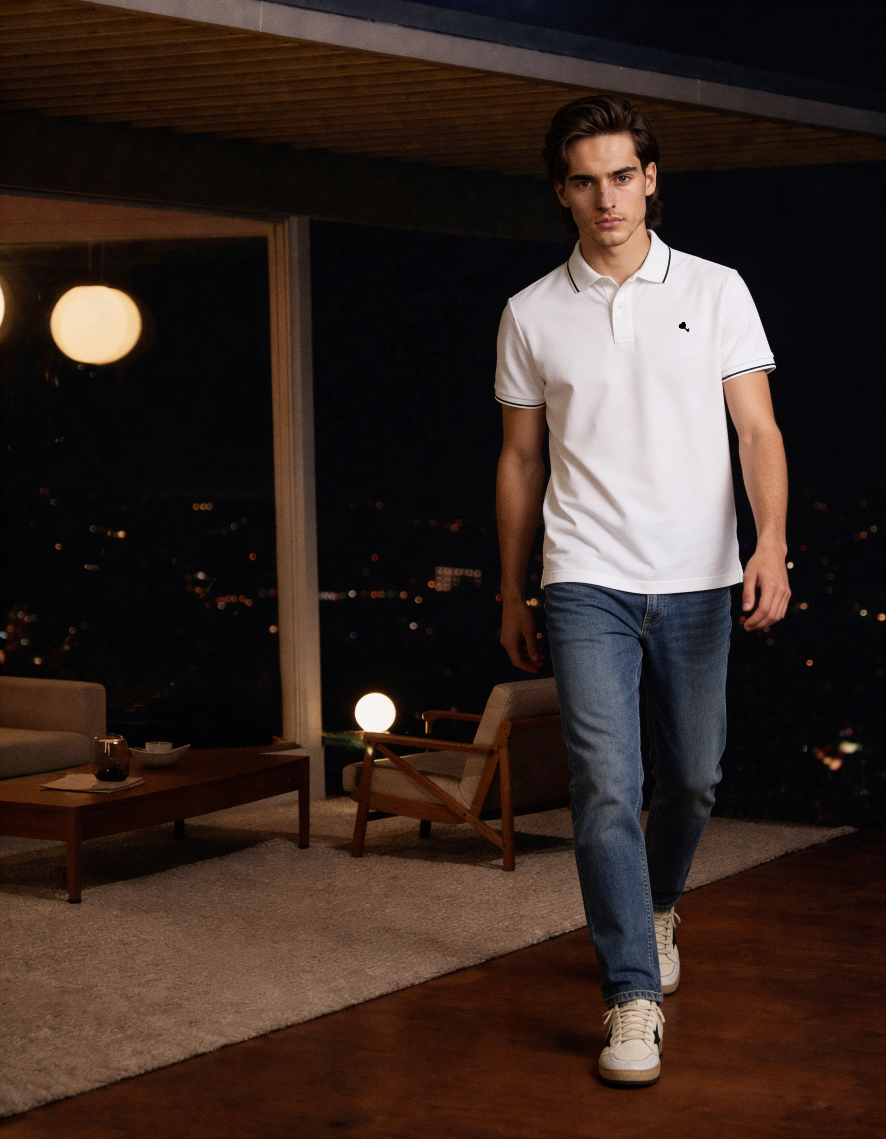 The Cœur Key Polo in White