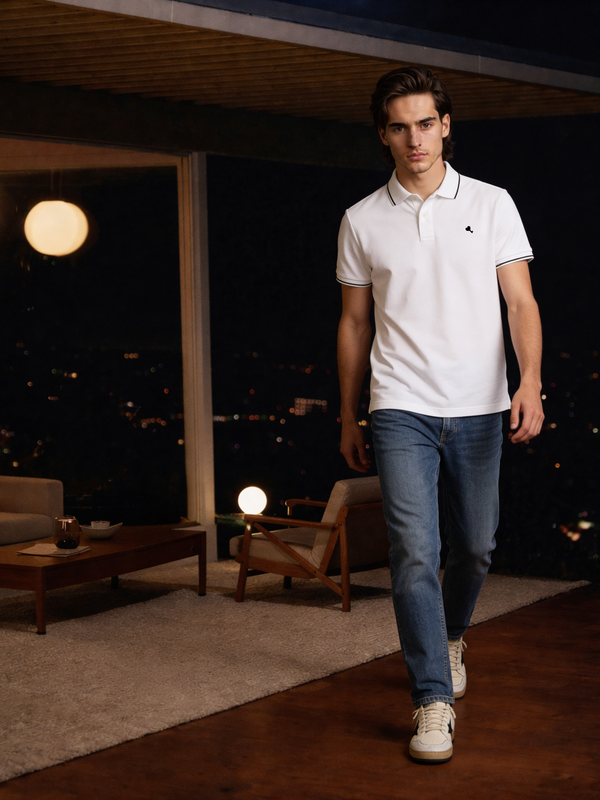 The Cœur Key Polo in White