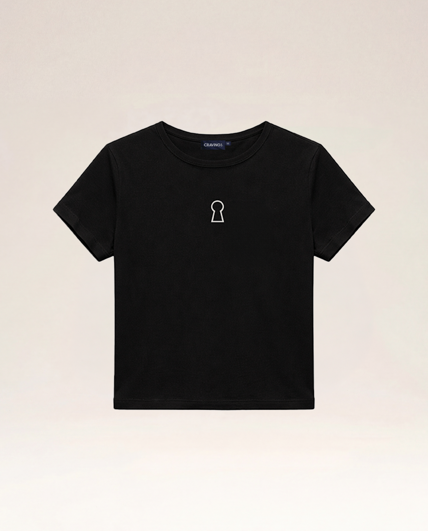 The Keyhole Cropped Top in Black for Women
