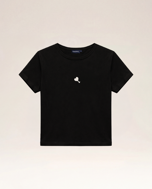 The Cœur Key Cropped Top in Black for Women