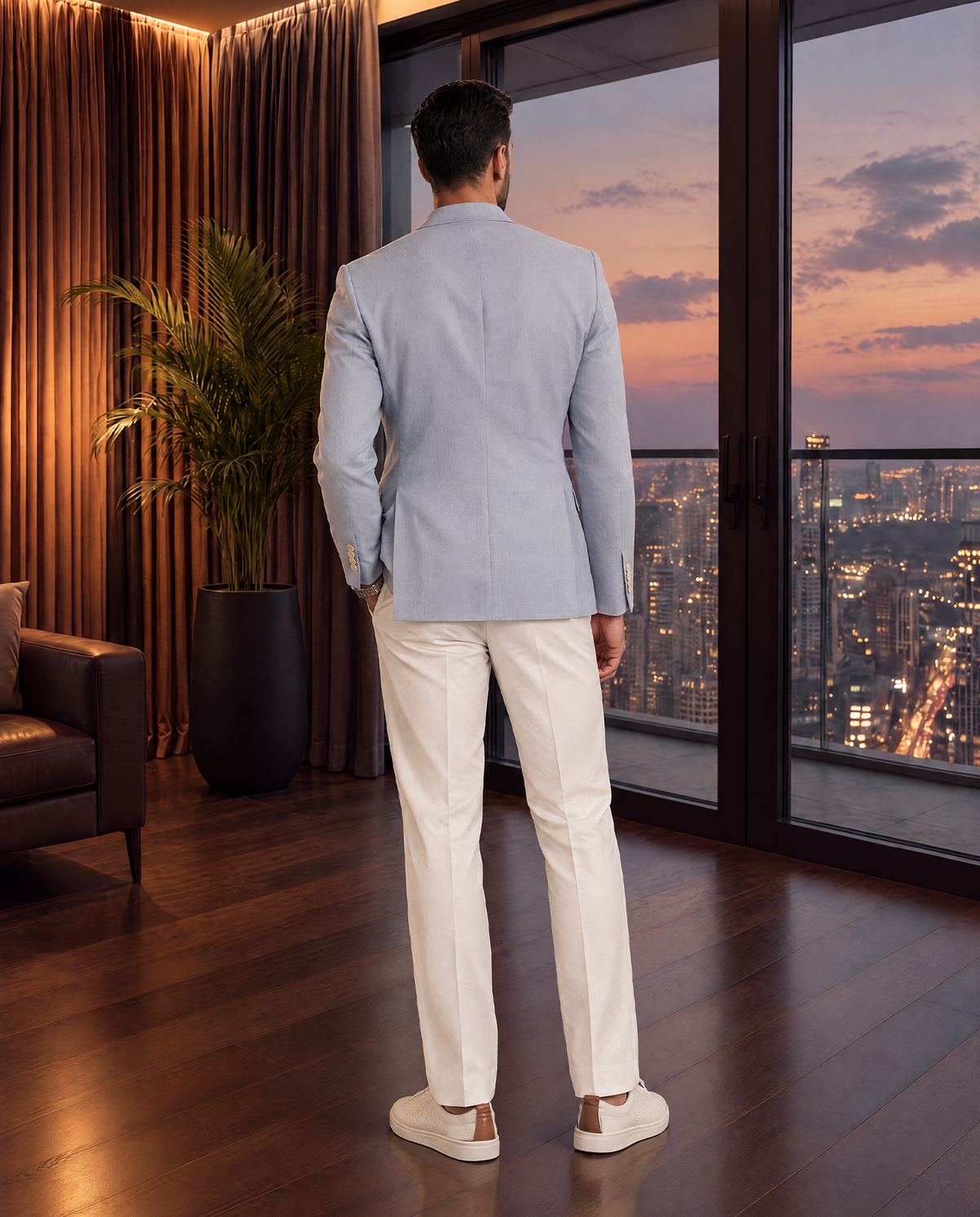 The Cœur Key Chino Blazer in Sky