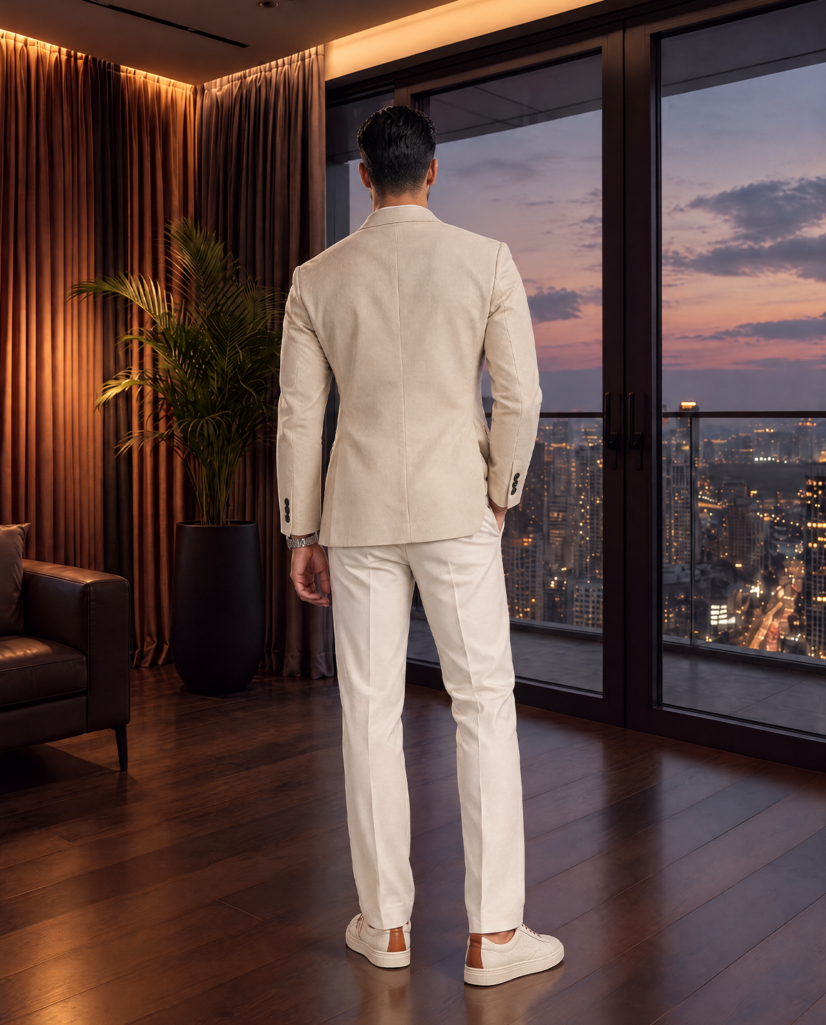 The Cœur Key Chino Blazer in Ivory
