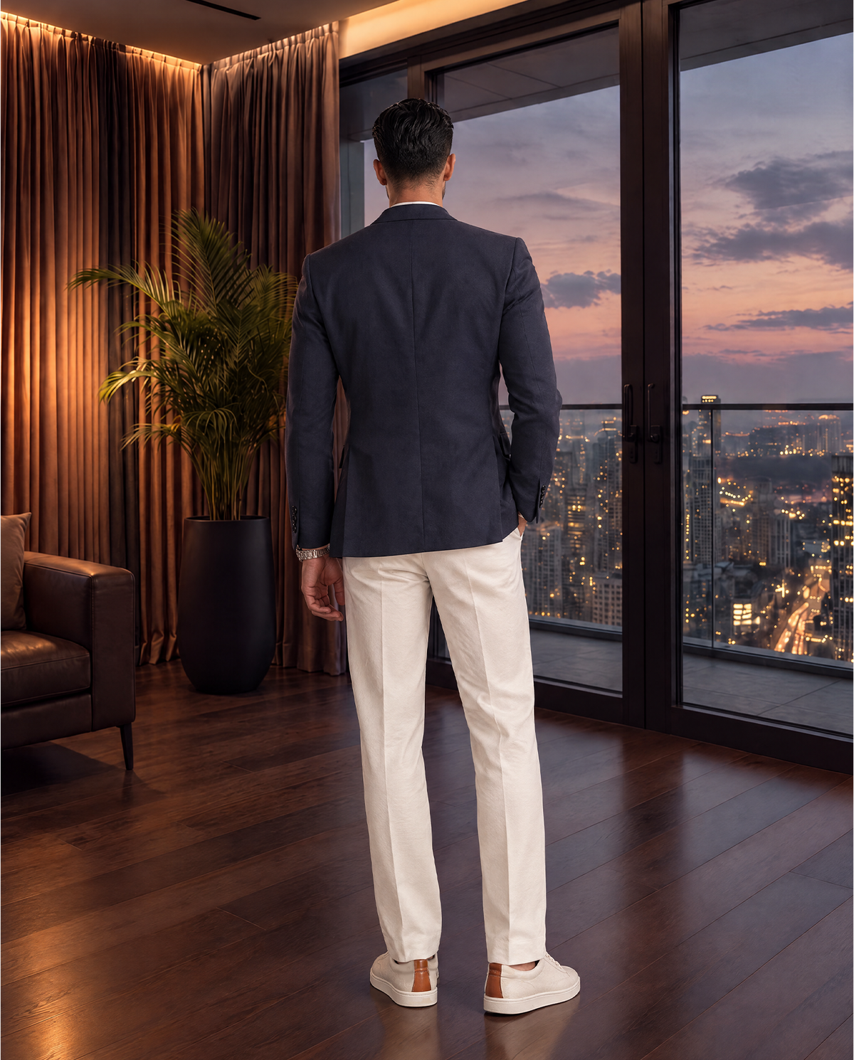 The Cœur Key Chino Blazer in Navy