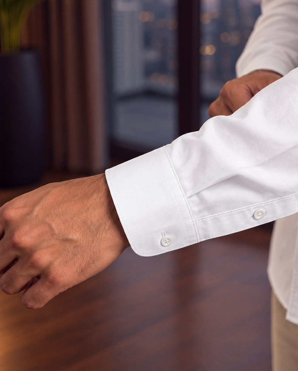 The Cœur Key Cotton Shirt in White