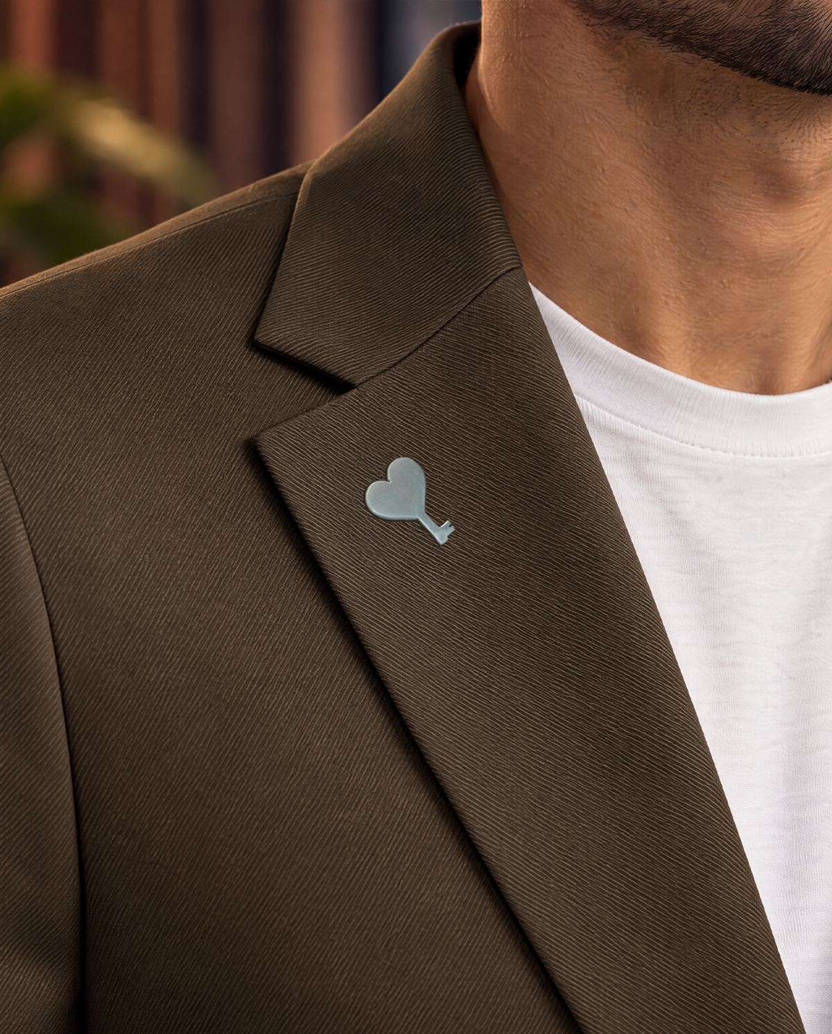 The Cœur Key Chino Blazer in Brown