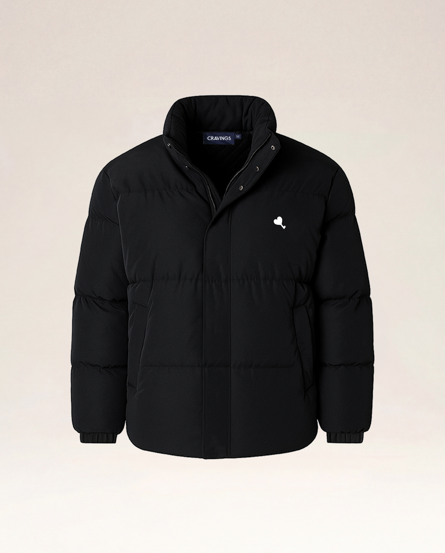 Marshmallow Puffer Jacket in Midnight Black