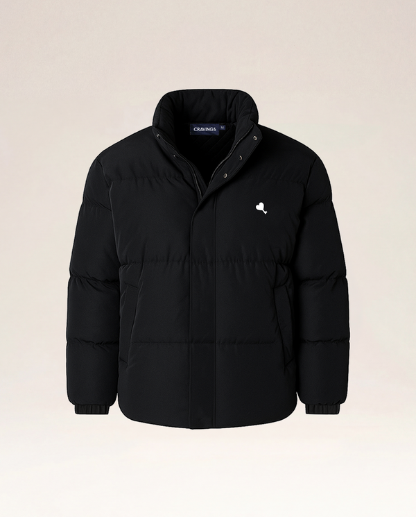 Marshmallow Puffer Jacket in Midnight Black