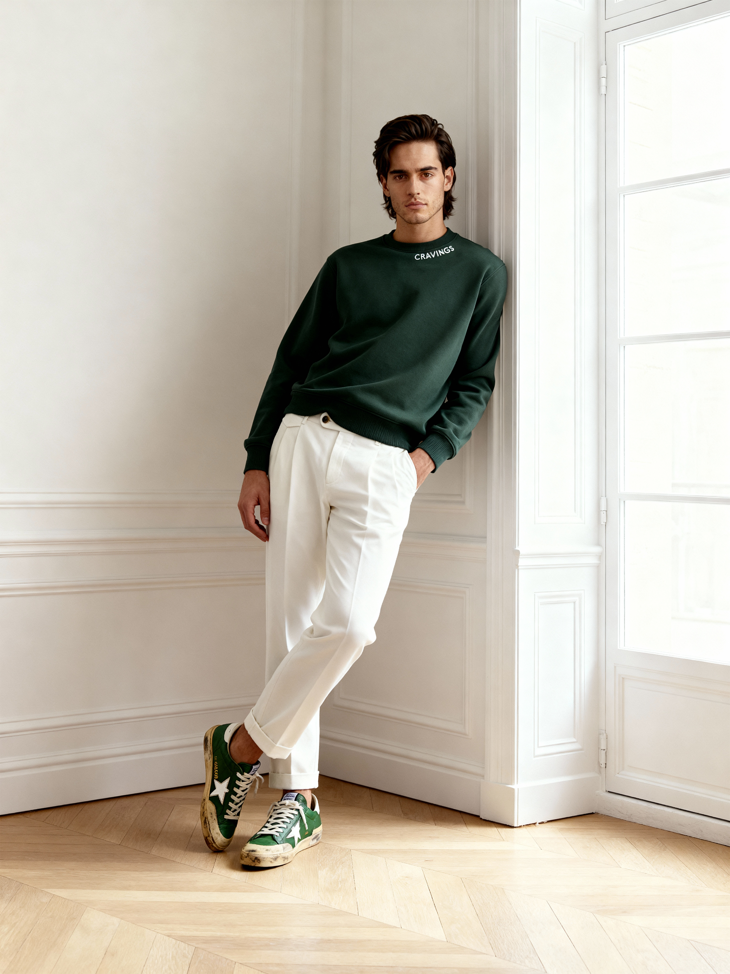 Neck Logo Crew Sweatshirt