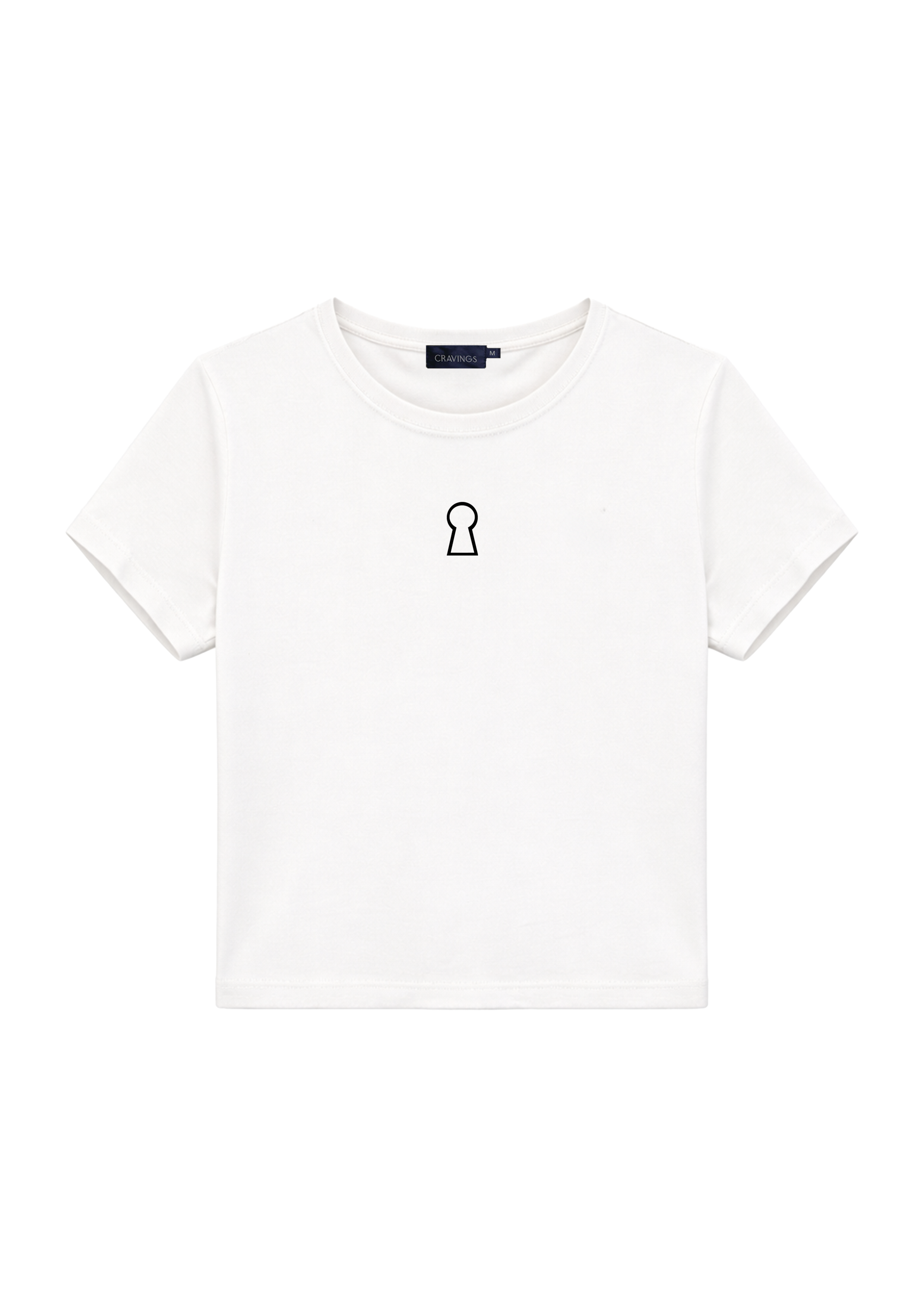 The Keyhole Cropped Top in White for Women