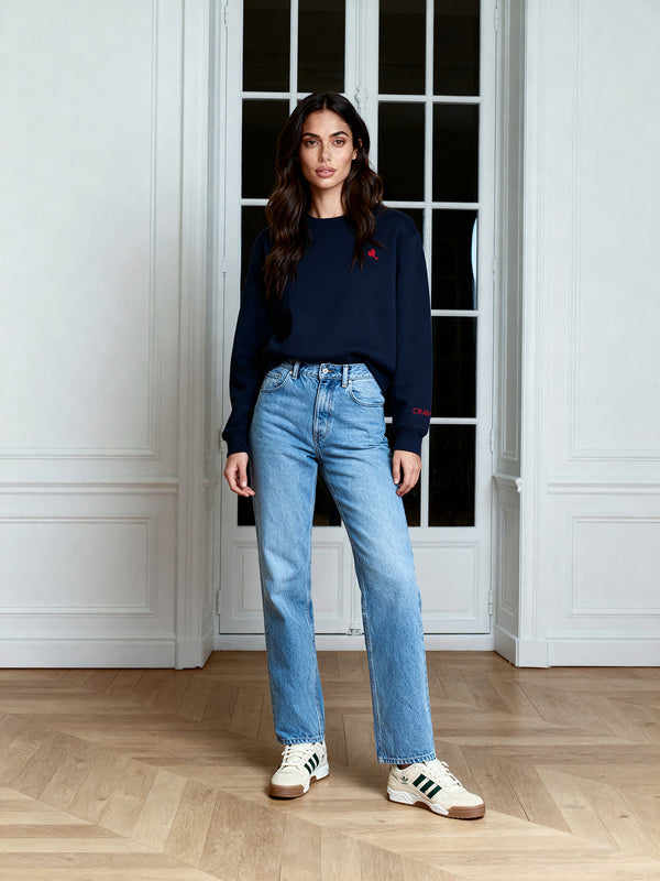 The Cœur Key Sweatshirt in Navy for Women