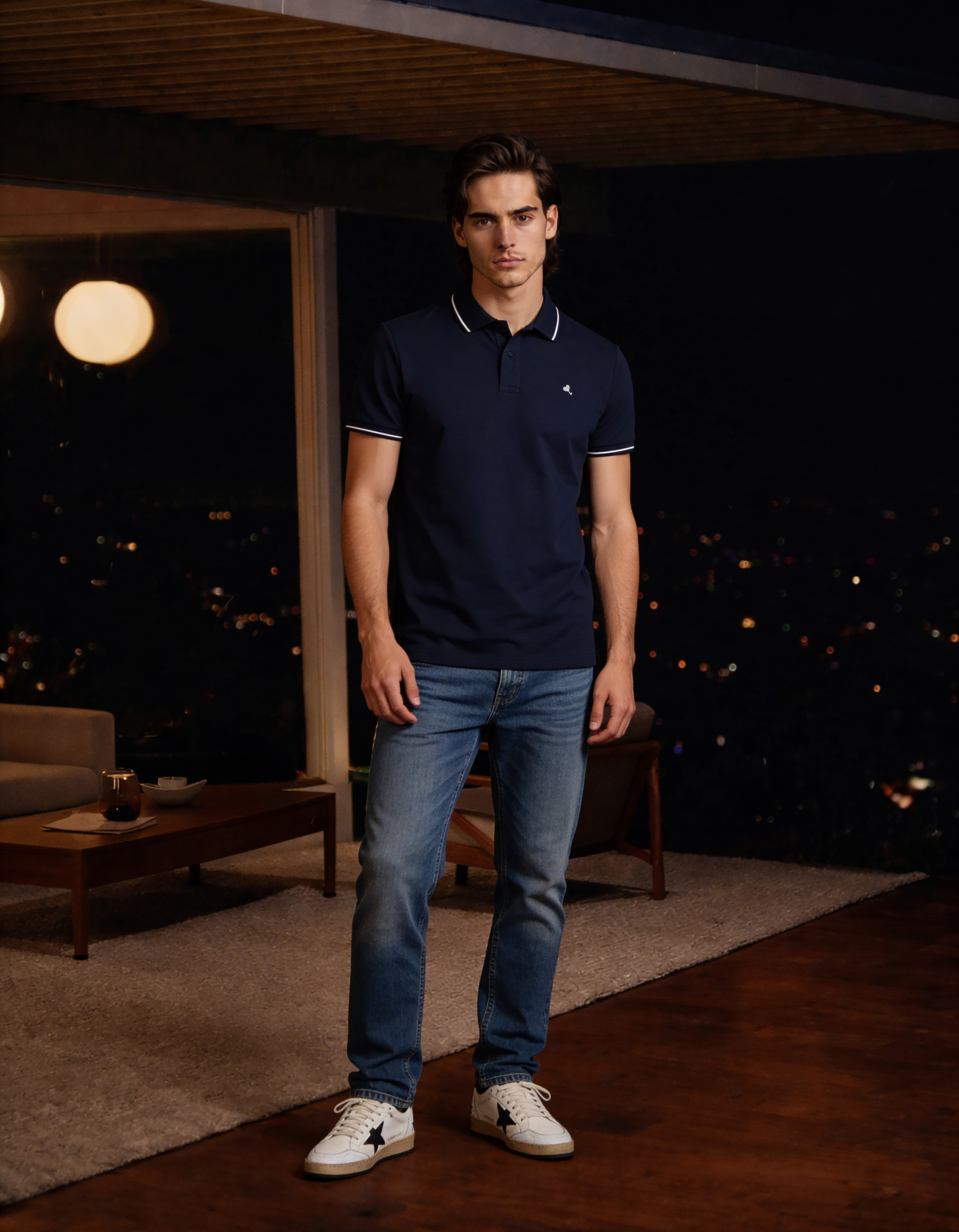 The Cœur Key Polo in Navy
