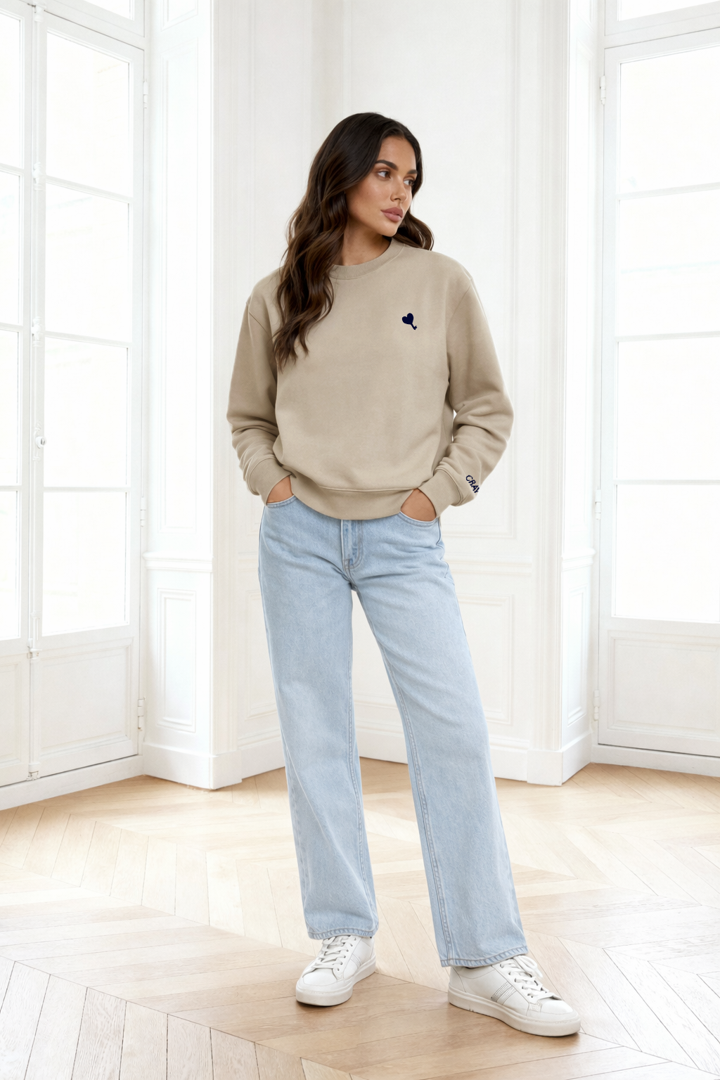 The Cœur Key Sweatshirt in Beige