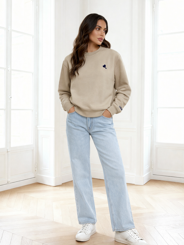 The Cœur Key Sweatshirt in Beige for Women