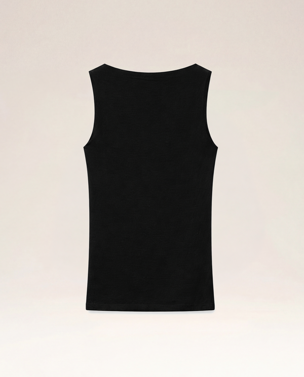 Logo Jersey Tank Top in Black