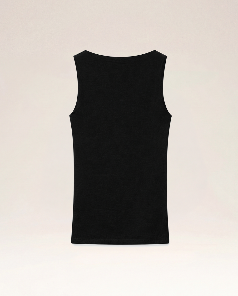 Keyhole Jersey Tank Top in Black