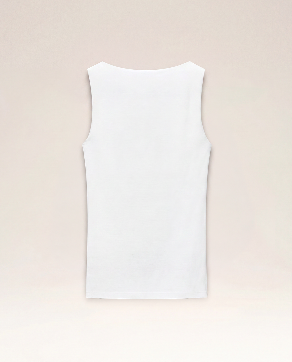 Keyhole Jersey Tank Top in White