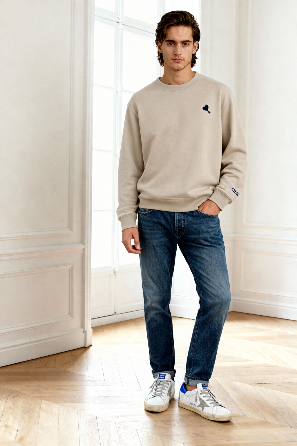 The Cœur Key Sweatshirt in Beige