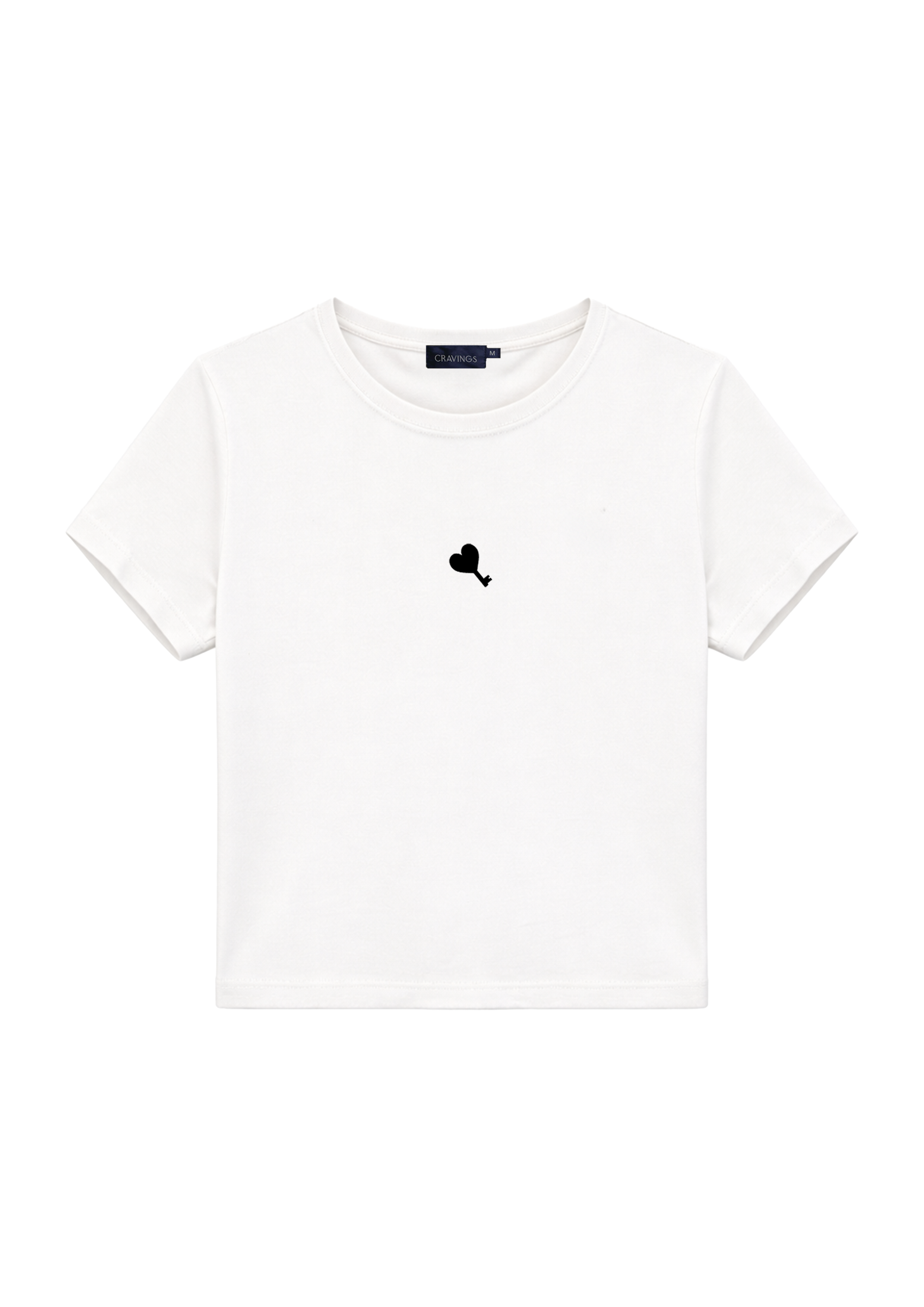 The Cœur Key Cropped Top in White for Women