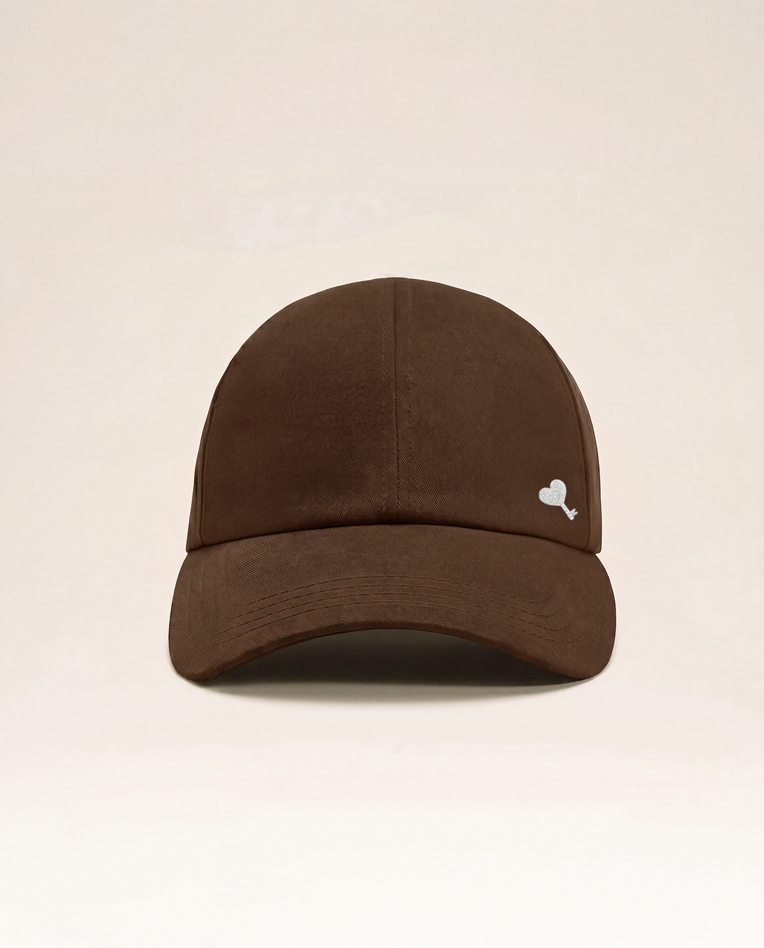 Brown Cœur Key Embroidered Cap
