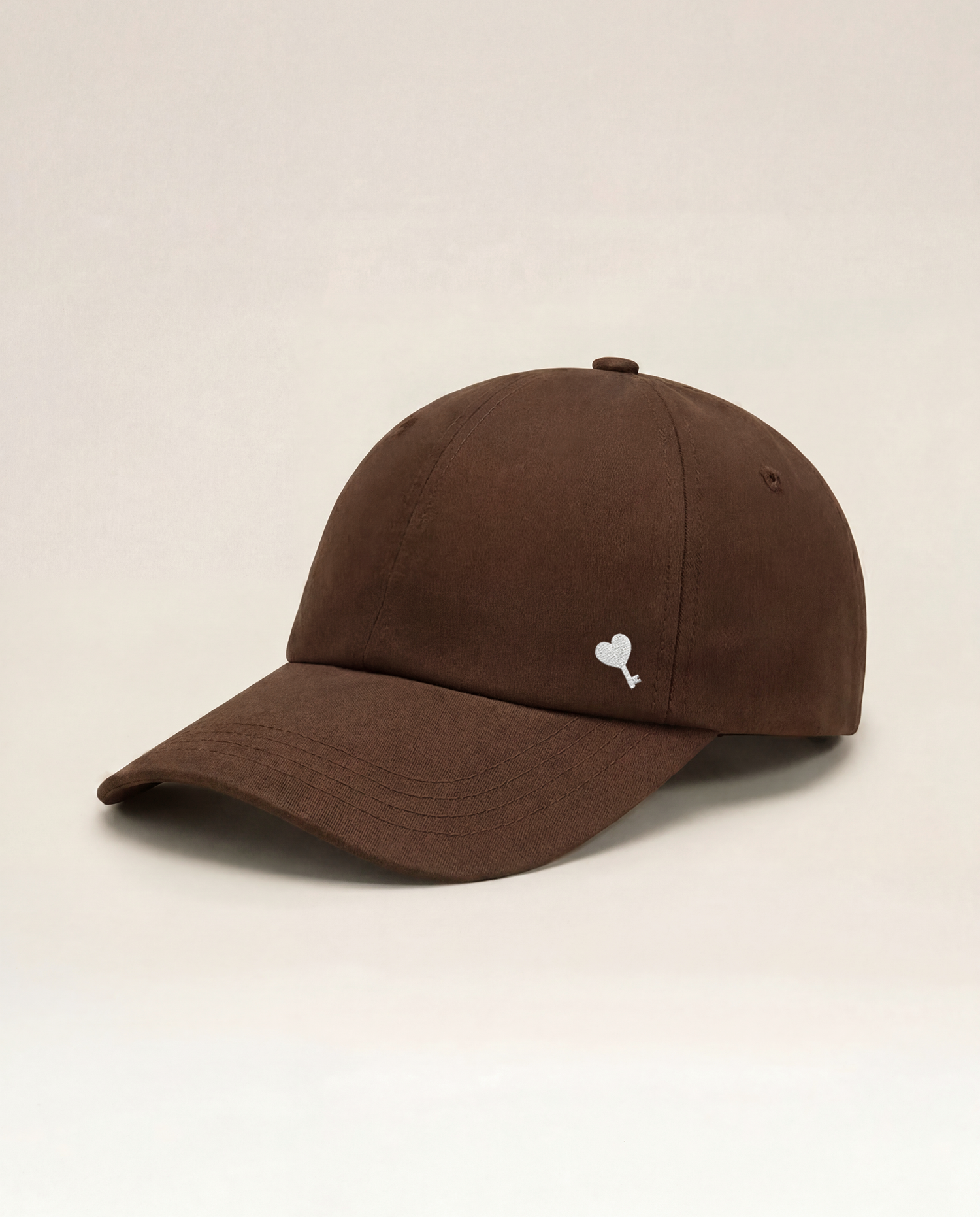 Brown Cœur Key Embroidered Cap