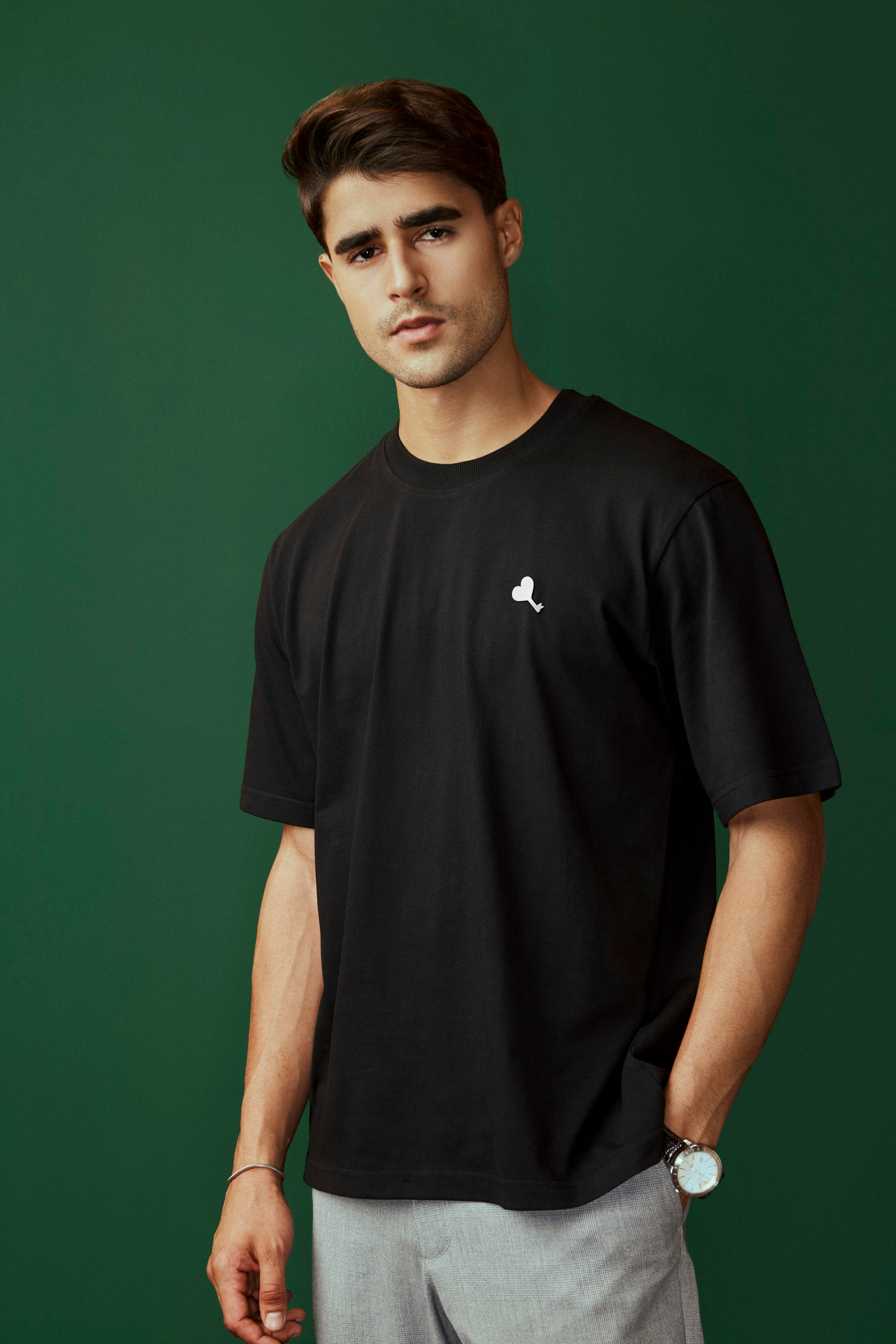 Logo Black T-shirt for Men