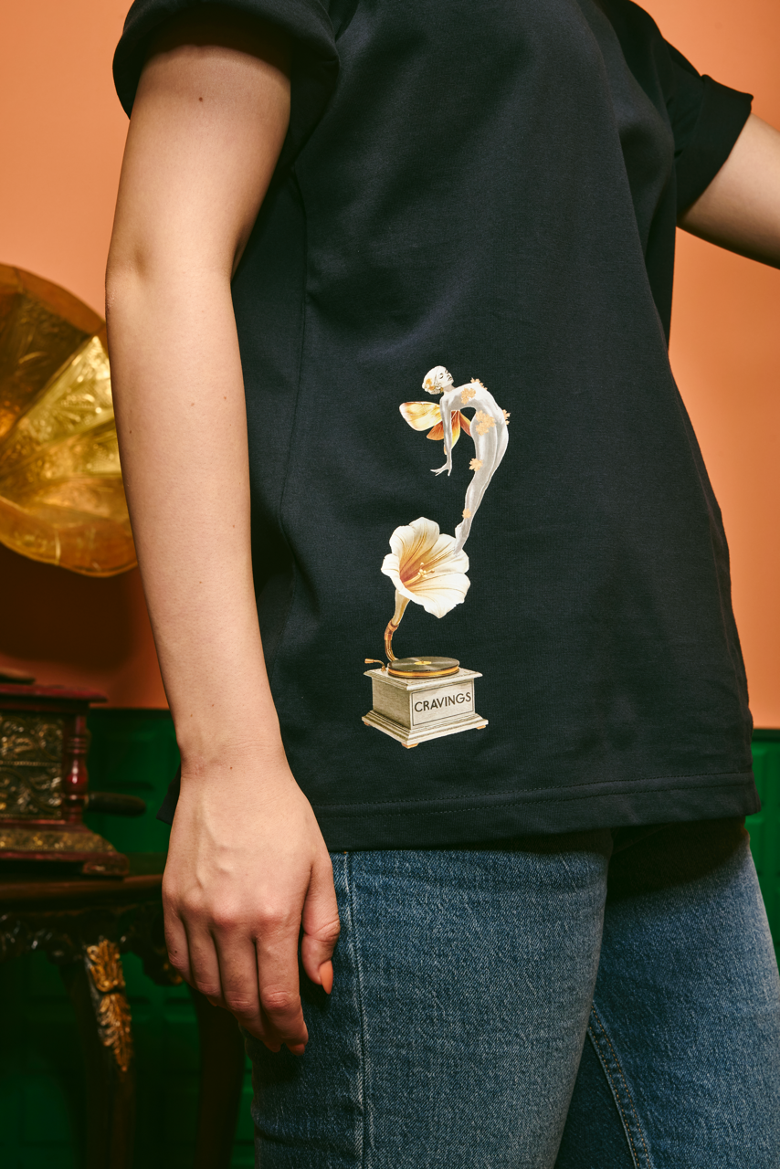 Butterfly Stereo Graphic T-Shirt for Women