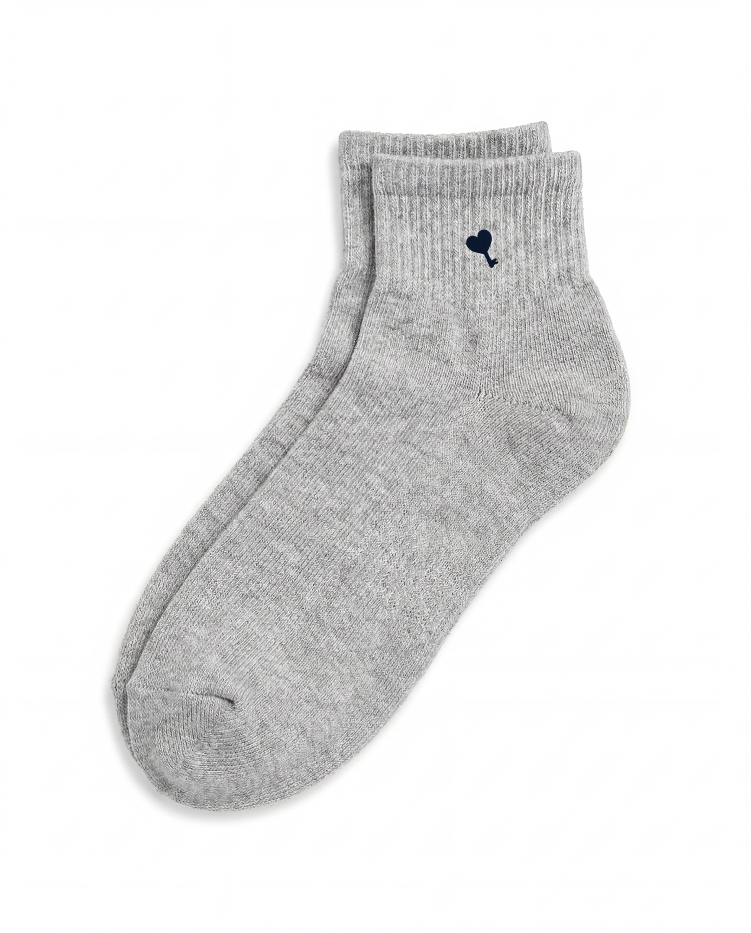 Grey Cœur Key Cotton Quarter Socks