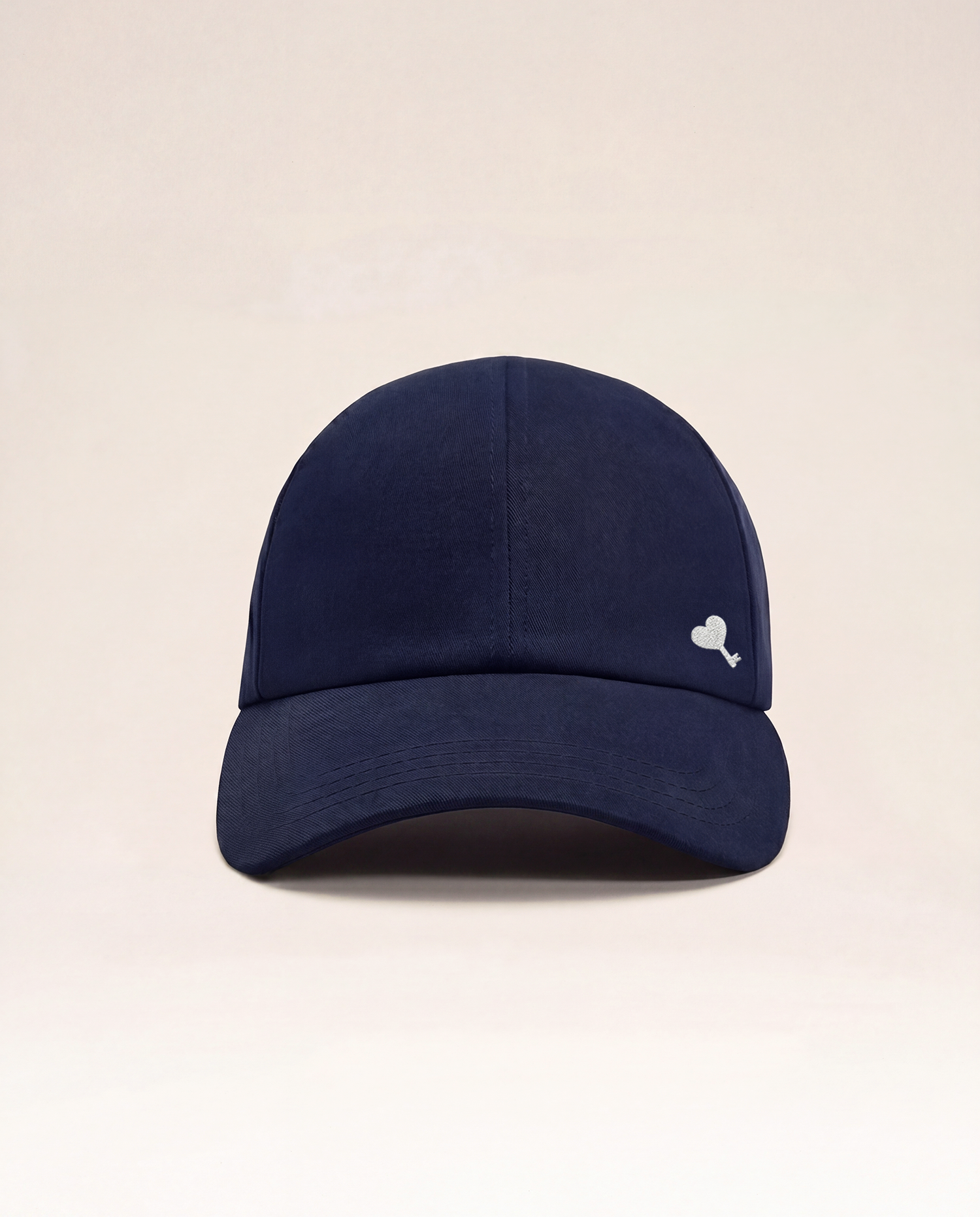 Navy Cœur Key Embroidered Cap