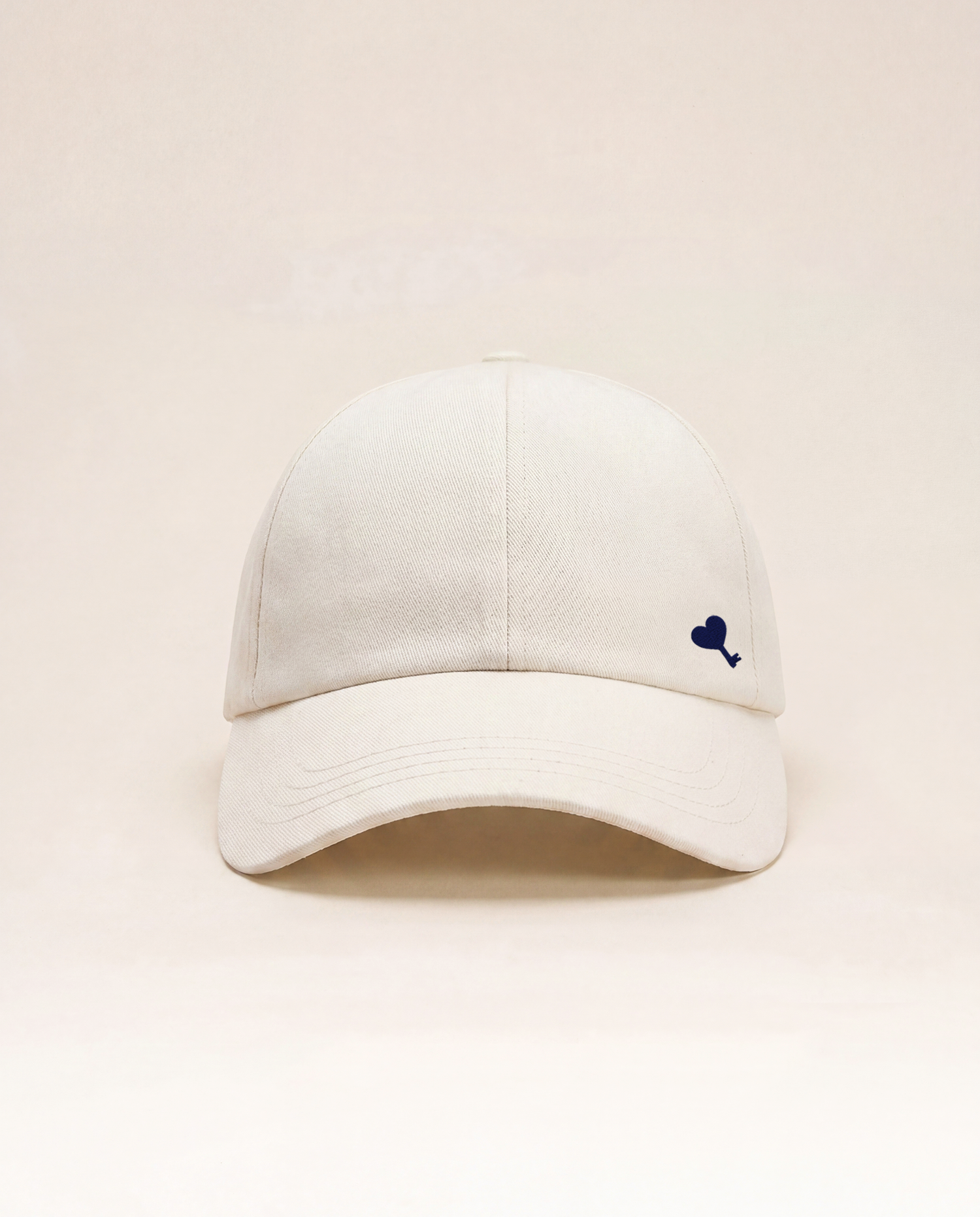 Ecru Cœur Key Embroidered Cap