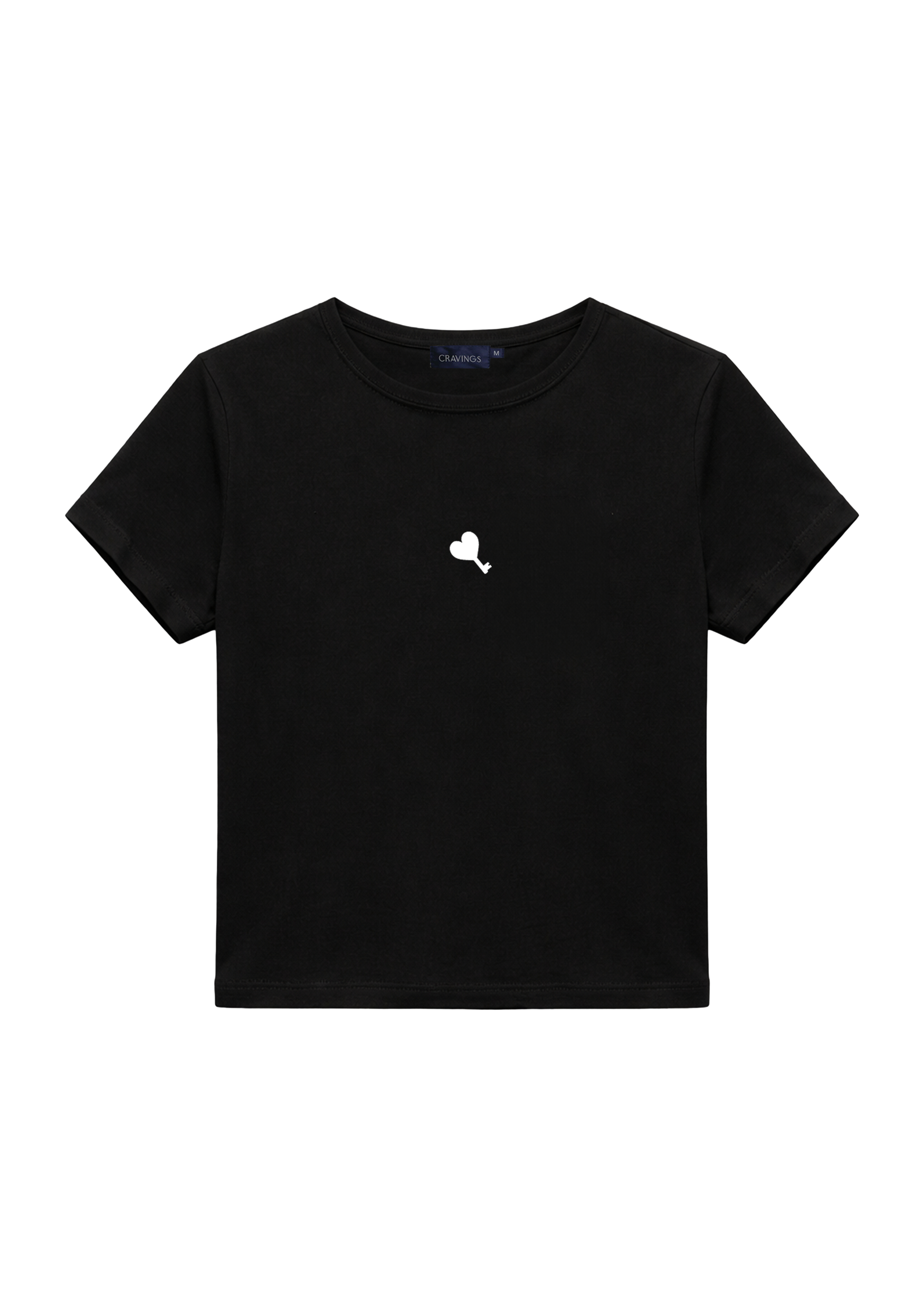 The Cœur Key Cropped Top in Black for Women