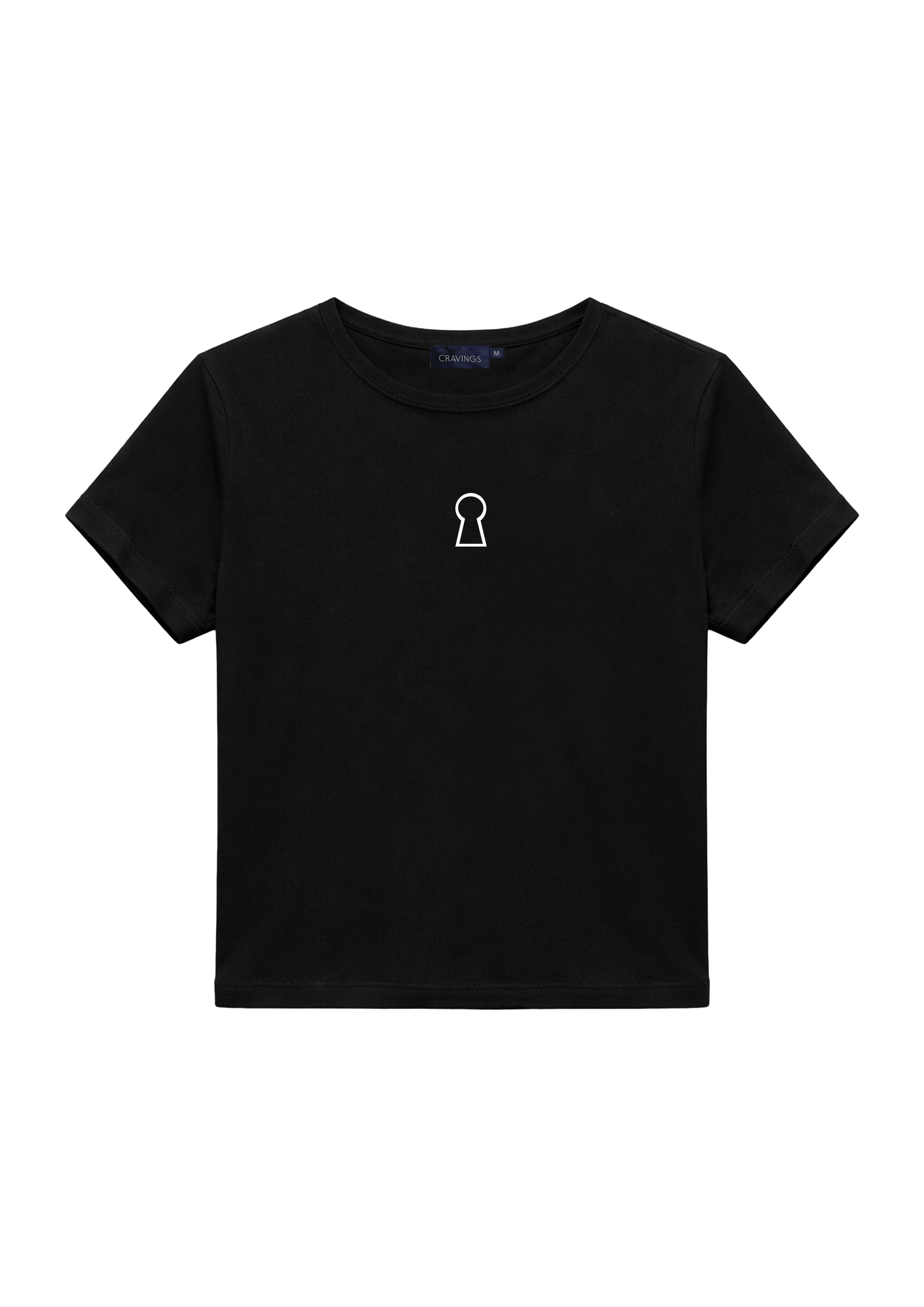 The Keyhole Cropped Top in Black for Women