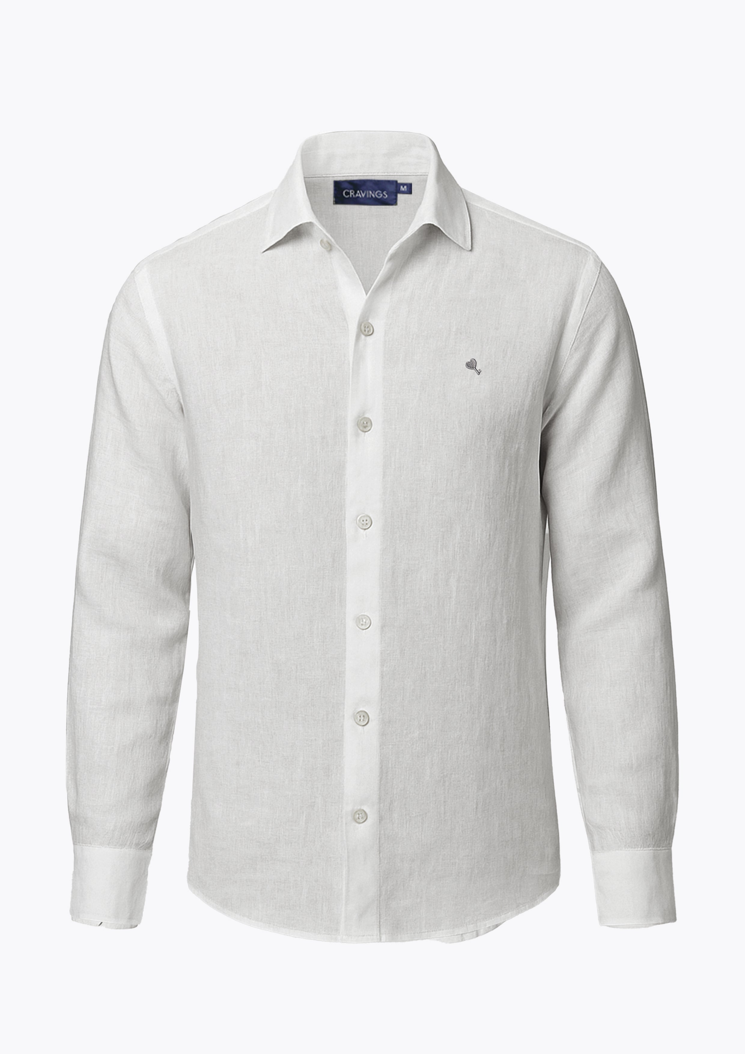 Ice White Linen Shirt for Women