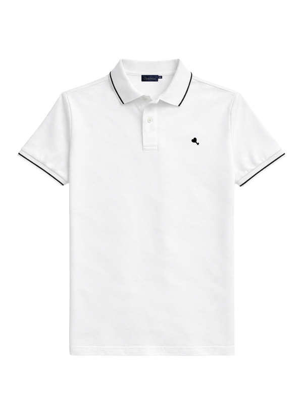 The Cœur Key Polo in White